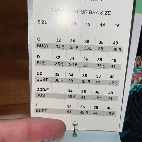 Coco Reef Women's Palm-Print Mesh-Overlay Tankini - Blue 32DD - Picture 11 of 11